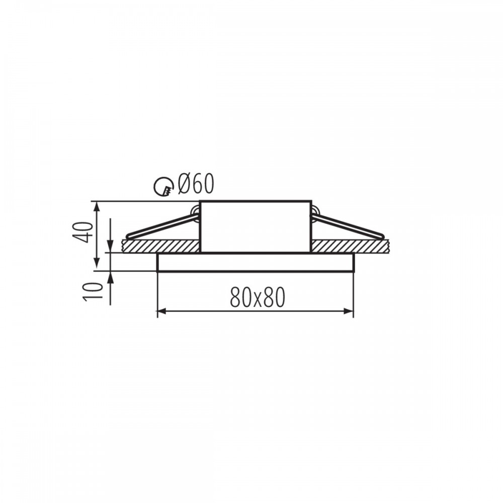 Šviestuvas FLINI BLACK IP44/20 SQUARE-Vidaus šviestuvai-Pagrindinis-Kanlux, Lenkija