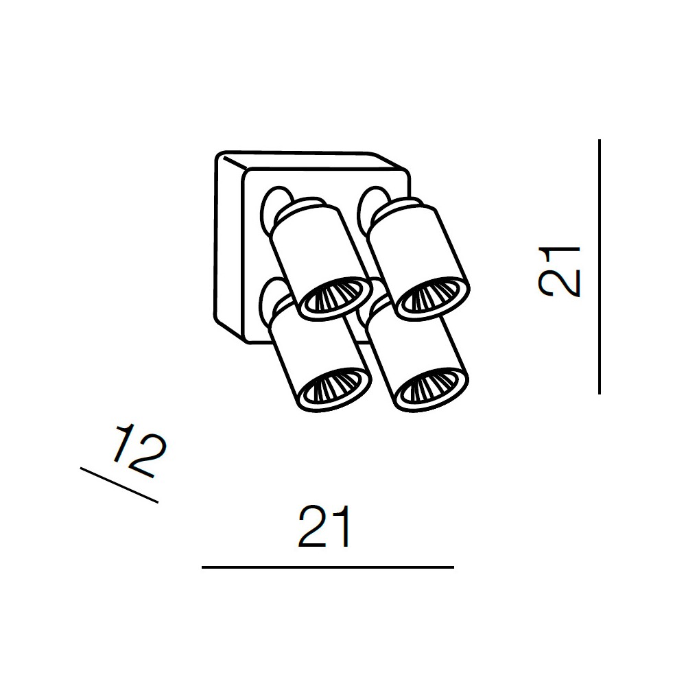 Šviestuvas TOMI-4 WHITE SQUARE-Vidaus šviestuvai-Pagrindinis-Azzardo, Lenkija