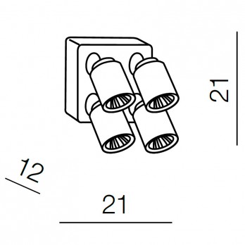 Šviestuvas TOMI-4 WHITE SQUARE-Vidaus šviestuvai-Pagrindinis-Azzardo, Lenkija