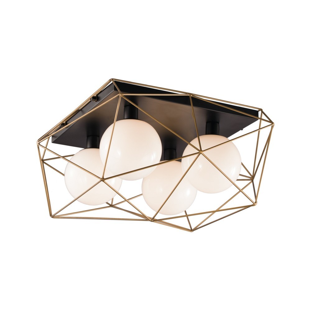 Šviestuvas ABRAXAS BLACK/GOLD CEILING-Vidaus šviestuvai-Pagrindinis-Fan, Italija