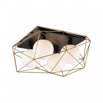Šviestuvas ABRAXAS BLACK/GOLD CEILING-Vidaus šviestuvai-Pagrindinis-Fan, Italija