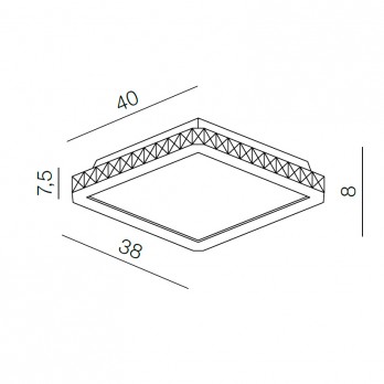 Šviestuvas GALLANT-38 SQUARE-Vidaus šviestuvai-Pagrindinis-Azzardo, Lenkija