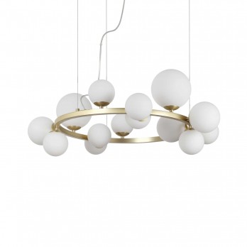 Šviestuvas PERLAGE SP14 SATIN BRASS-Vidaus šviestuvai-Pagrindinis-Ideal lux, Italija