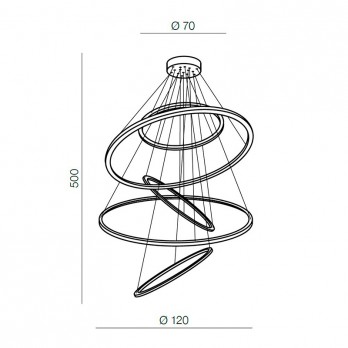 Šviestuvas WHELL GOLD DIMMABLE-Vidaus šviestuvai-Pagrindinis-Azzardo, Lenkija