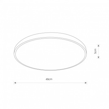 Šviestuvas AGNES ROUND M WHITE 4000K