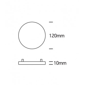 10W LED įmontuojama panelė Round 4000K