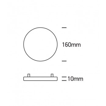 14W LED įmontuojama panelė Round 3000K