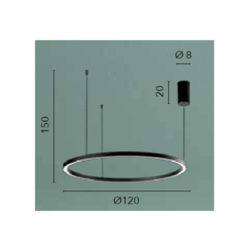 Šviestuvas HOOP S120 BLACK