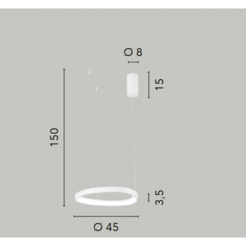 Šviestuvas KLAPTON-45 WHITE