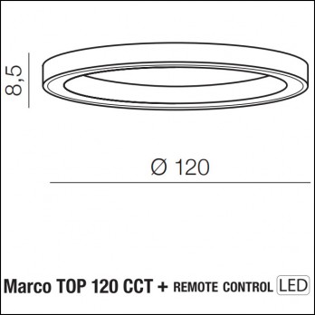 Šviestuvas MARCO TOP 120 100W 3000-6500K BRUSH GOLD su distanciniu pulteliu