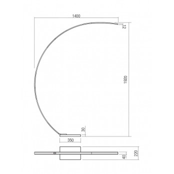 Šviestuvas CARVER 16W 3000K DIMMABLE BLACK