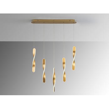 Šviestuvas TWIST-5 50W 3000K GOLD DIMMABLE