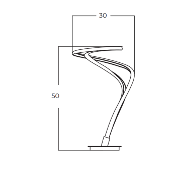 Šviestuvas TWIST 18W 3000K GOLD 3 STEP DIMMER