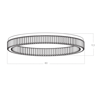 Šviestuvas SPARK TOP 80 GOLD 72W 3000K DIMMABLE