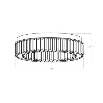 Šviestuvas SPARK TOP 40 CHROME 30W 3000K DIMMABLE