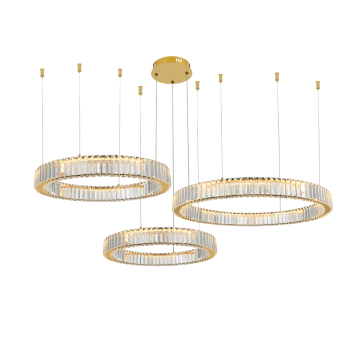 Šviestuvas SPARK TOP 40+60+80 GOLD 144W 3000K DIMMABLE