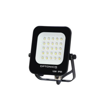 10W LED prožektorius, juodas, 6000K, IP65