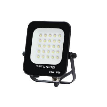 20W LED prožektorius, juodas, 6000K, IP65