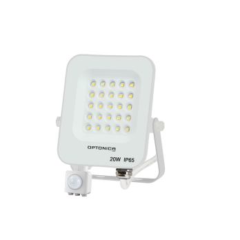 20W LED prožektorius su judesio davikliu, baltas, 4500K, IP65