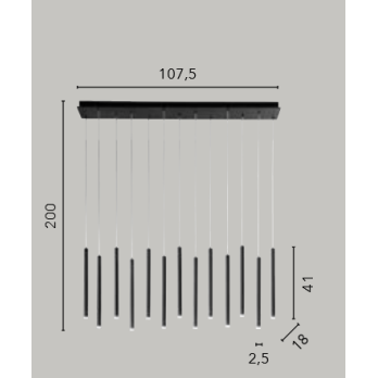 Šviestuvas PYPE-SQ13 WHITE