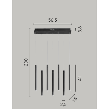 Šviestuvas PYPE-SQ7 35W White