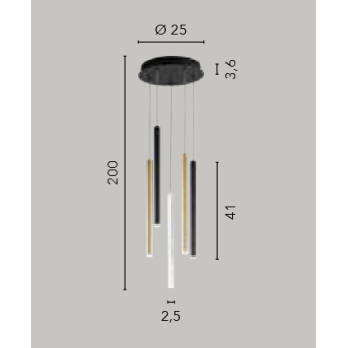 Šviestuvas PYPE-S5 35W Mult