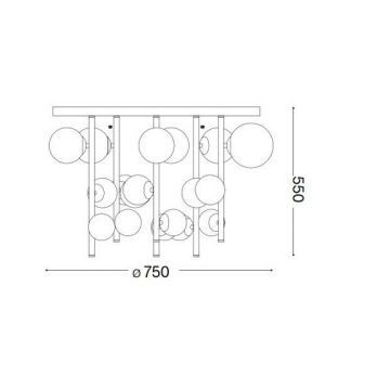 Šviestuvas PERLAGE PL18 SATIN BRASS