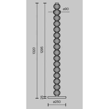 LED Šviestuvas FLOOR LAMP AMULET 33W