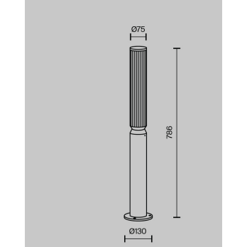 Šviestuvas LIT 12W ANTRACITE 3000K IP65 78 cm