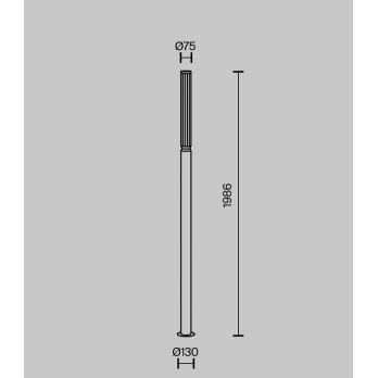 Šviestuvas LIT 20W ANTRACITE 3000K IP65 198 cm