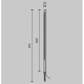 Šviestuvas POLE 12W ANTRACITE 3000K IP65 80 cm