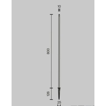 Šviestuvas SPEAR 1W ANTRACITE 3000K IP65 80 cm