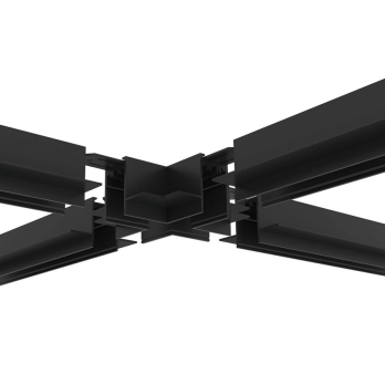 Magnetinės sistemos SMART mechaninė X formos jungtis įleidžiamam bėgeliui    TR/EU-2114-BK