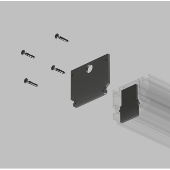 Magnetinės sistemos SMART  bėgelio montavimo rinkinys  TR/EU-2025-BK