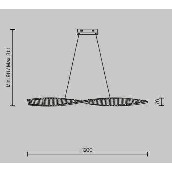 Šviestuvas KRONE 120cm