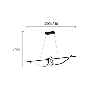 Pakabinamas šviestuvas BLACK CLAUDIA