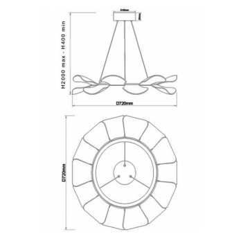 Pakabinamas šviestuvas SYLVIE