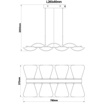 Pakabinamas šviestuvas SYLVIE 2