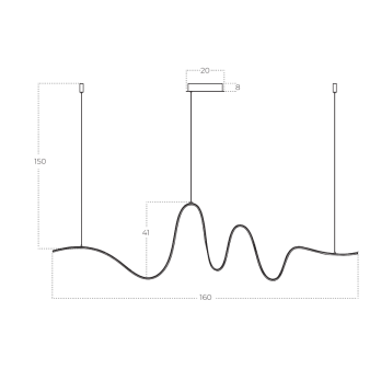 Pakabinamas šviestuvas SIROCCO 3 STEP DIMM