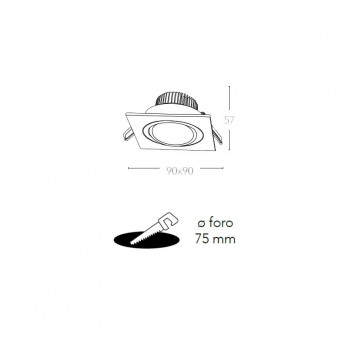 Šviestuvas ORIONE 6W WHITE SQUARE-Vidaus šviestuvai-Pagrindinis-Fan, Italija