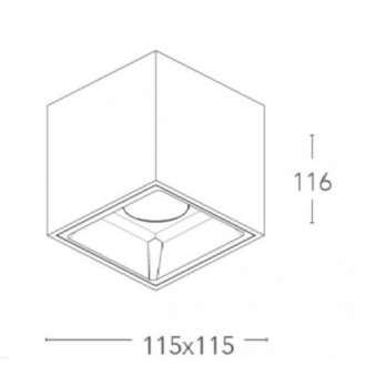 Šviestuvas MIG 20W 3000K CRI90 BLACK SQUARE-Vidaus šviestuvai-Pagrindinis-Fan, Italija