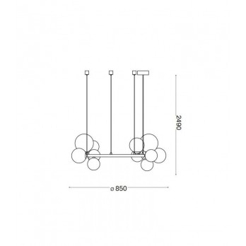 Šviestuvas PERLAGE SP14 SATIN BRASS-Vidaus šviestuvai-Pagrindinis-Ideal lux, Italija