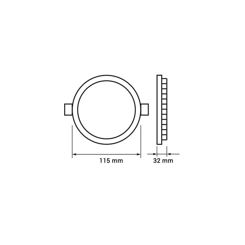 6W LED įmontuojama panelė, apvali, IP44/IP20, 3000-6000K DIMMABLE-LED Produkcija-Pagrindinis-Optonica, Bulgarija