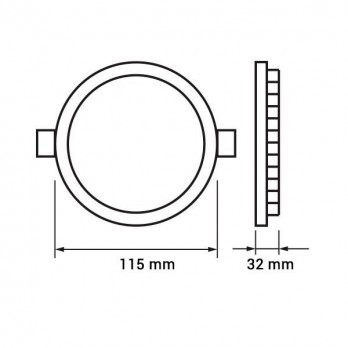 6W LED įmontuojama panelė, apvali, IP44/IP20, 3000-6000K DIMMABLE-LED Produkcija-Pagrindinis-Optonica, Bulgarija