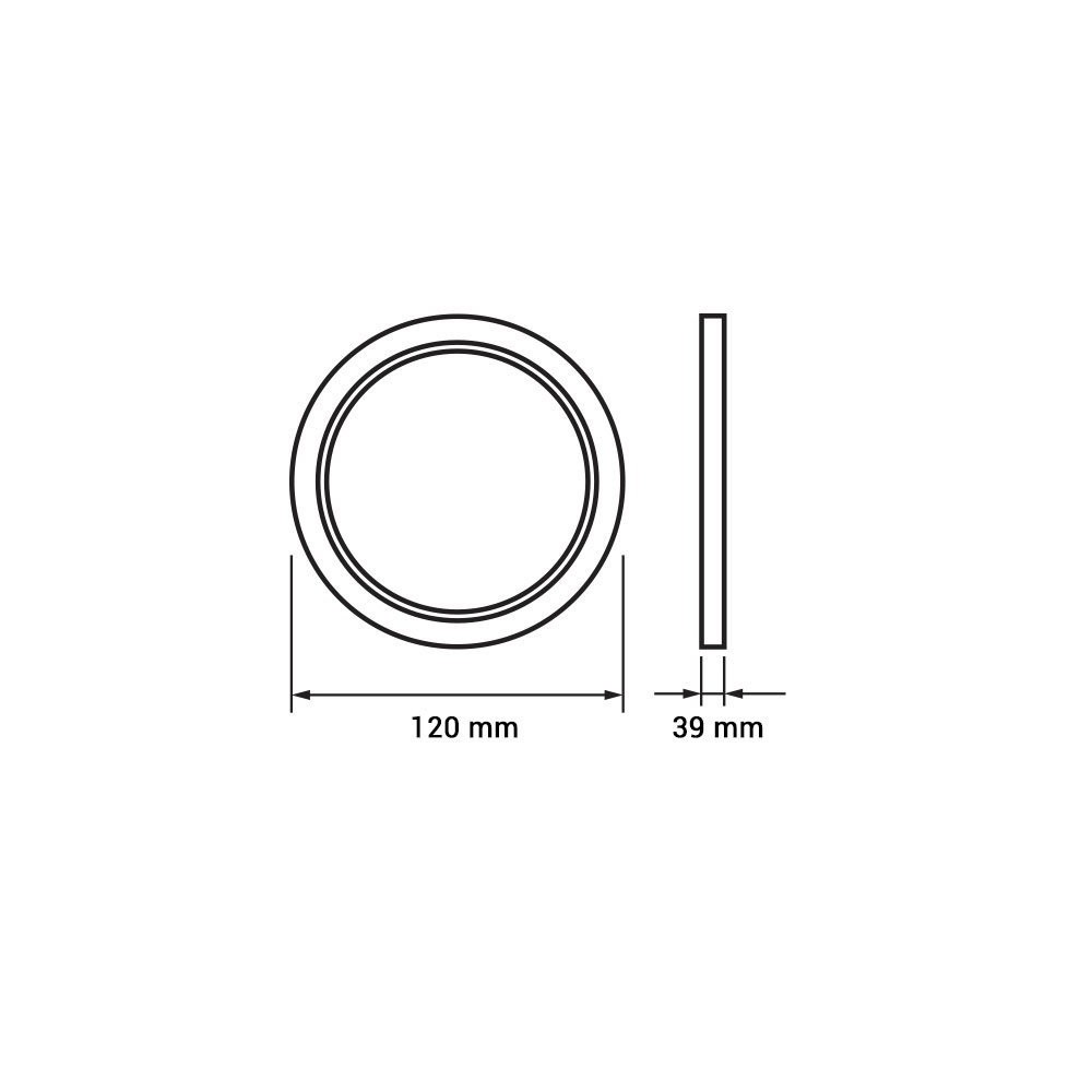 6W LED paviršinė panelė, apvali, dienos šviesa-LED Produkcija-Pagrindinis-Optonica, Bulgarija