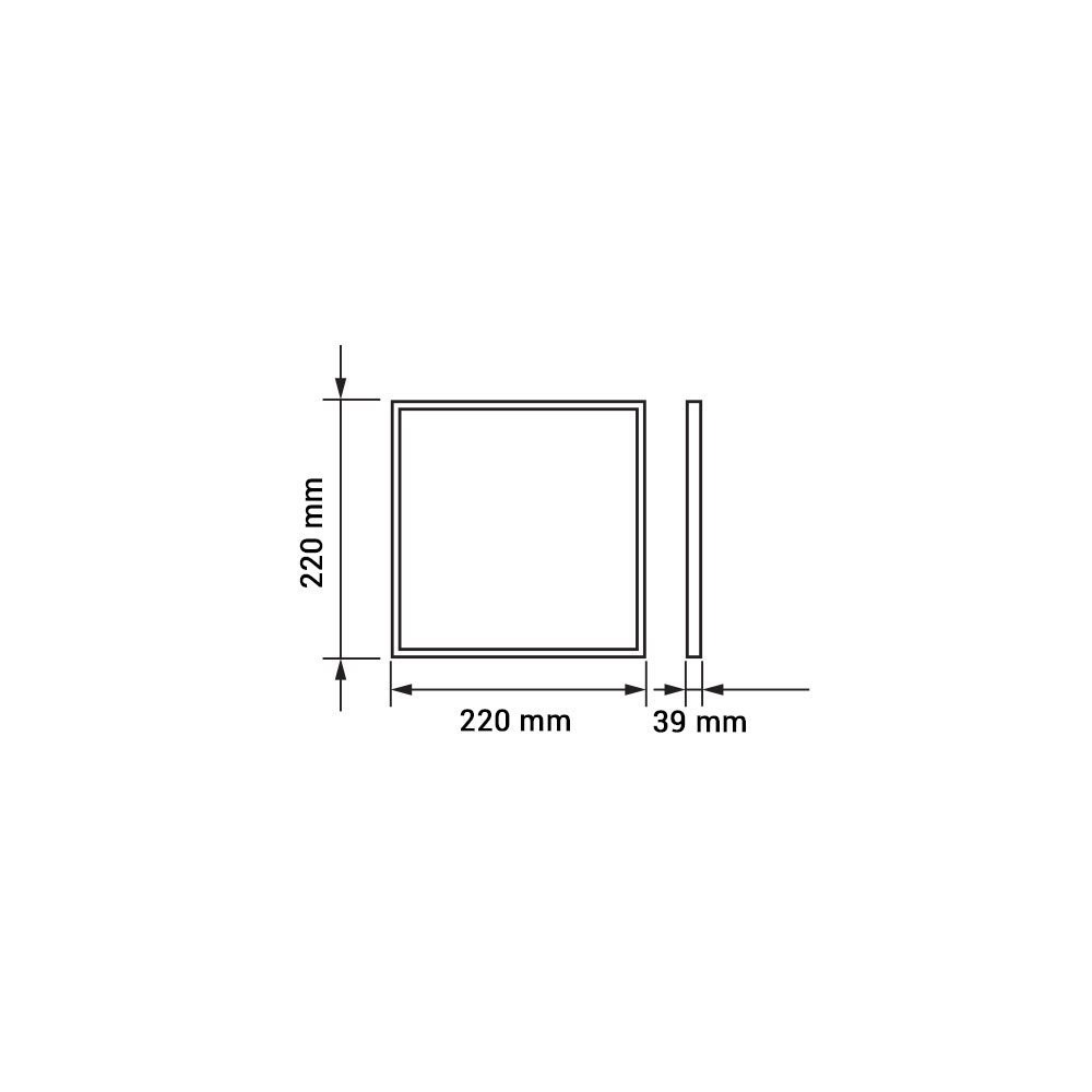 18W LED paviršinė panelė, kvadratinė, šiltai balta-LED Produkcija-Pagrindinis-Optonica, Bulgarija