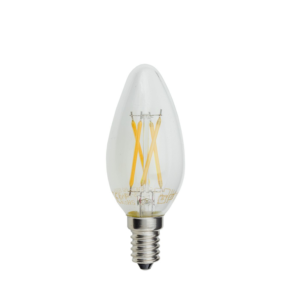 4W LED lemputė E14 C35 230V šiltai balta-LED Produkcija-Pagrindinis-Optonica, Bulgarija