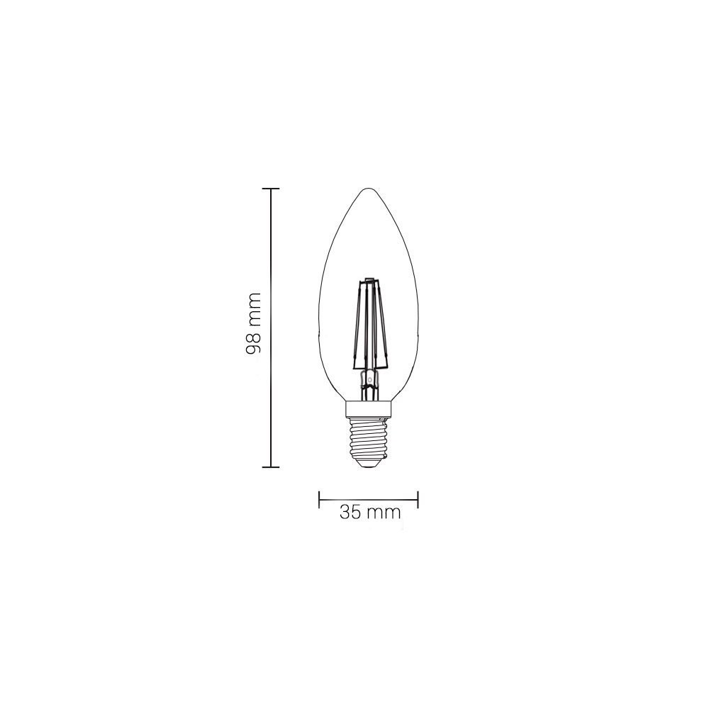 4W LED lemputė E14 C35 230V šiltai balta-LED Produkcija-Pagrindinis-Optonica, Bulgarija