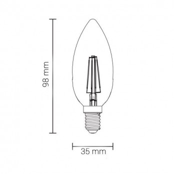 4W LED lemputė E14 C35 230V šiltai balta-LED Produkcija-Pagrindinis-Optonica, Bulgarija