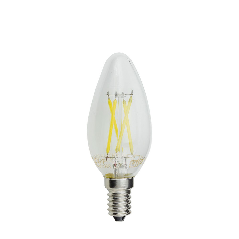 4W LED pritemdoma lemputė E14 C35 230V šiltai balta-LED Produkcija-Pagrindinis-Optonica, Bulgarija